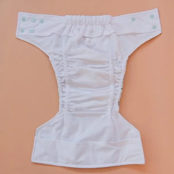 LPO Pocket Diaper - Wide Elastic Snap Cherry Heart