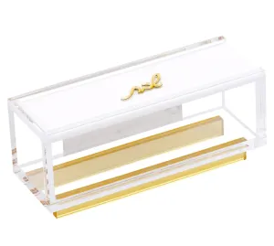 Lucite matchbox - gold #14