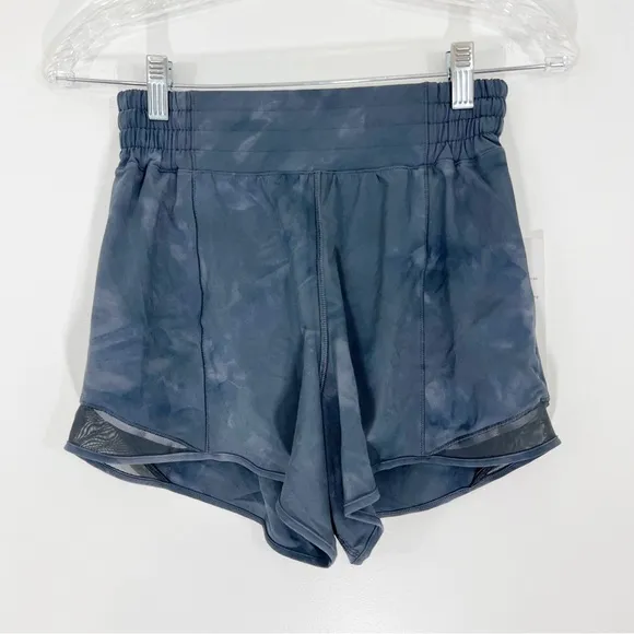 Lululemon Hotty Hot High Rise Short Lined 4” Diamond Dye Pitch Grey Graphite