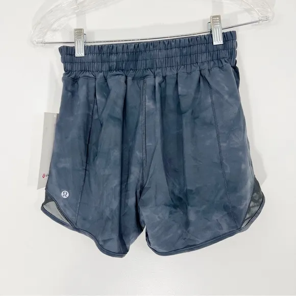 Lululemon Hotty Hot High Rise Short Lined 4” Diamond Dye Pitch Grey Graphite