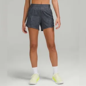 Lululemon Hotty Hot High Rise Short Lined 4” Diamond Dye Pitch Grey Graphite