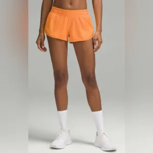 Lululemon Hotty Hot Low-Rise Lined Short 2.5&quot; Lit Orange