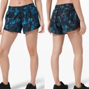 Lululemon Hotty Hot Short II Long 4&quot; running activewear lightweight black blue