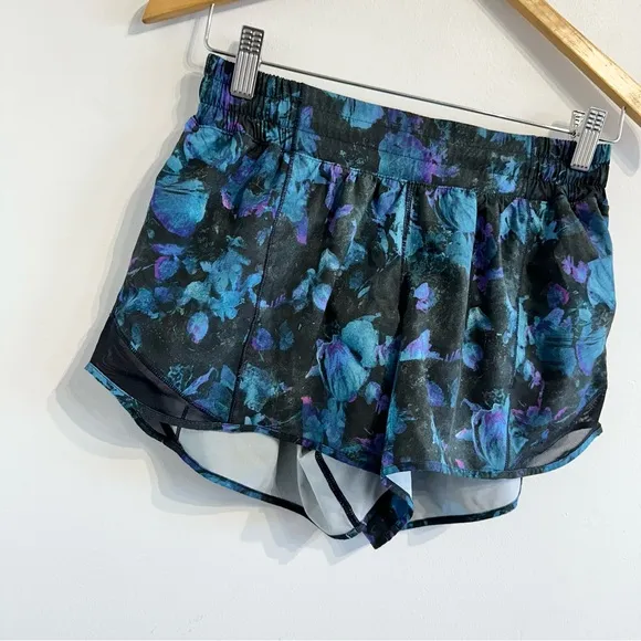 Lululemon Hotty Hot Short II Long 4&quot; running activewear lightweight black blue