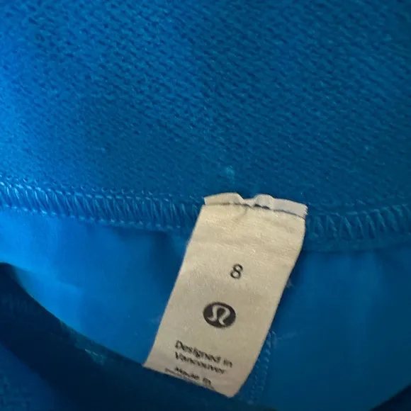 LULULEMON Logo Waistband High-Rise Training Short Poolside