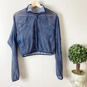 Lululemon Reversible Mesh 1/2 Zip True Navy / Dark Chrome One Size