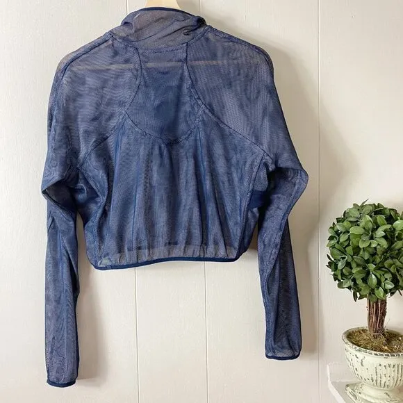 Lululemon Reversible Mesh 1/2 Zip True Navy / Dark Chrome One Size