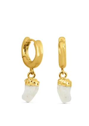 Luna Moonstone Hoops