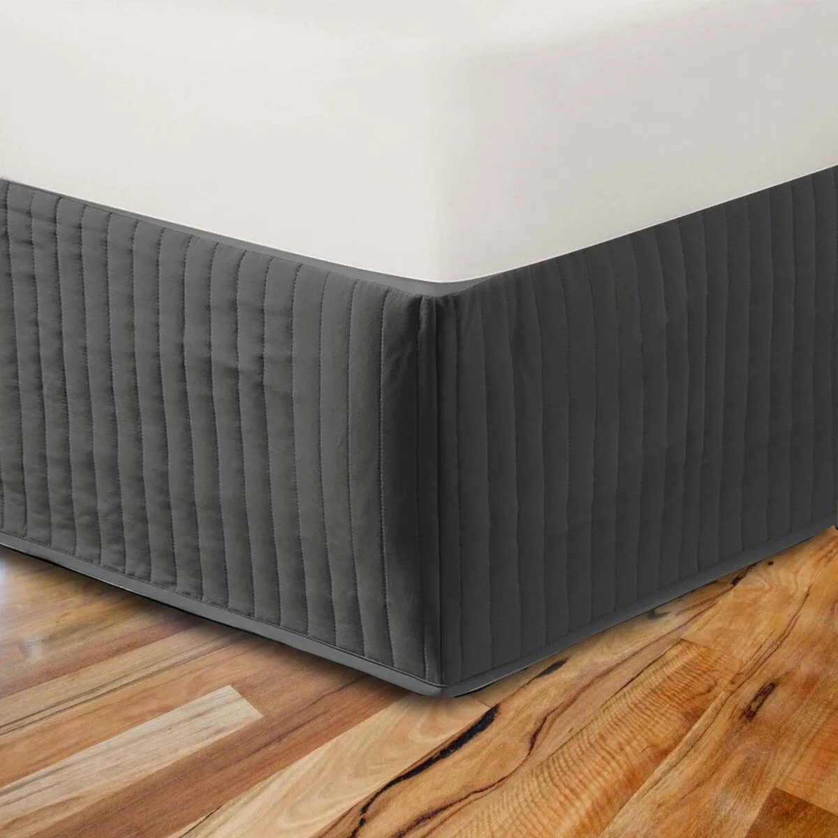 Luxton Ezy Quilted Valance - Grey