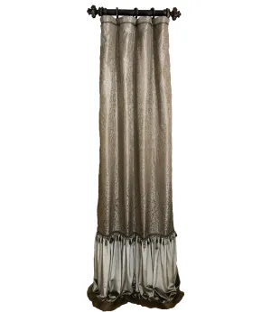 Luxury Curtain Panel Versailles Gray Damask Style #11