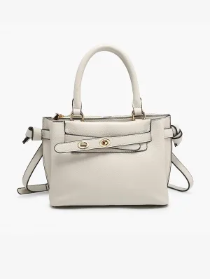 Maddie Dual Compartment Satchel - Off White