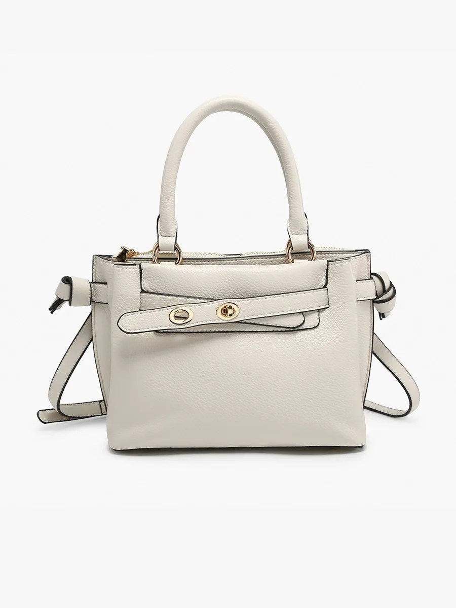 Maddie Dual Compartment Satchel - Off White