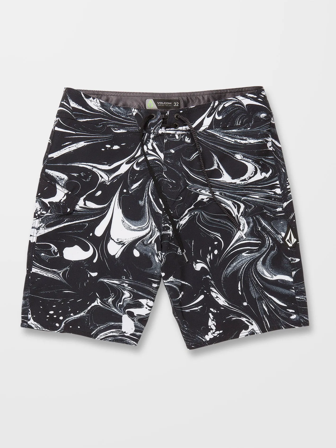 Marble Mod 19" Boardshort - BLACK