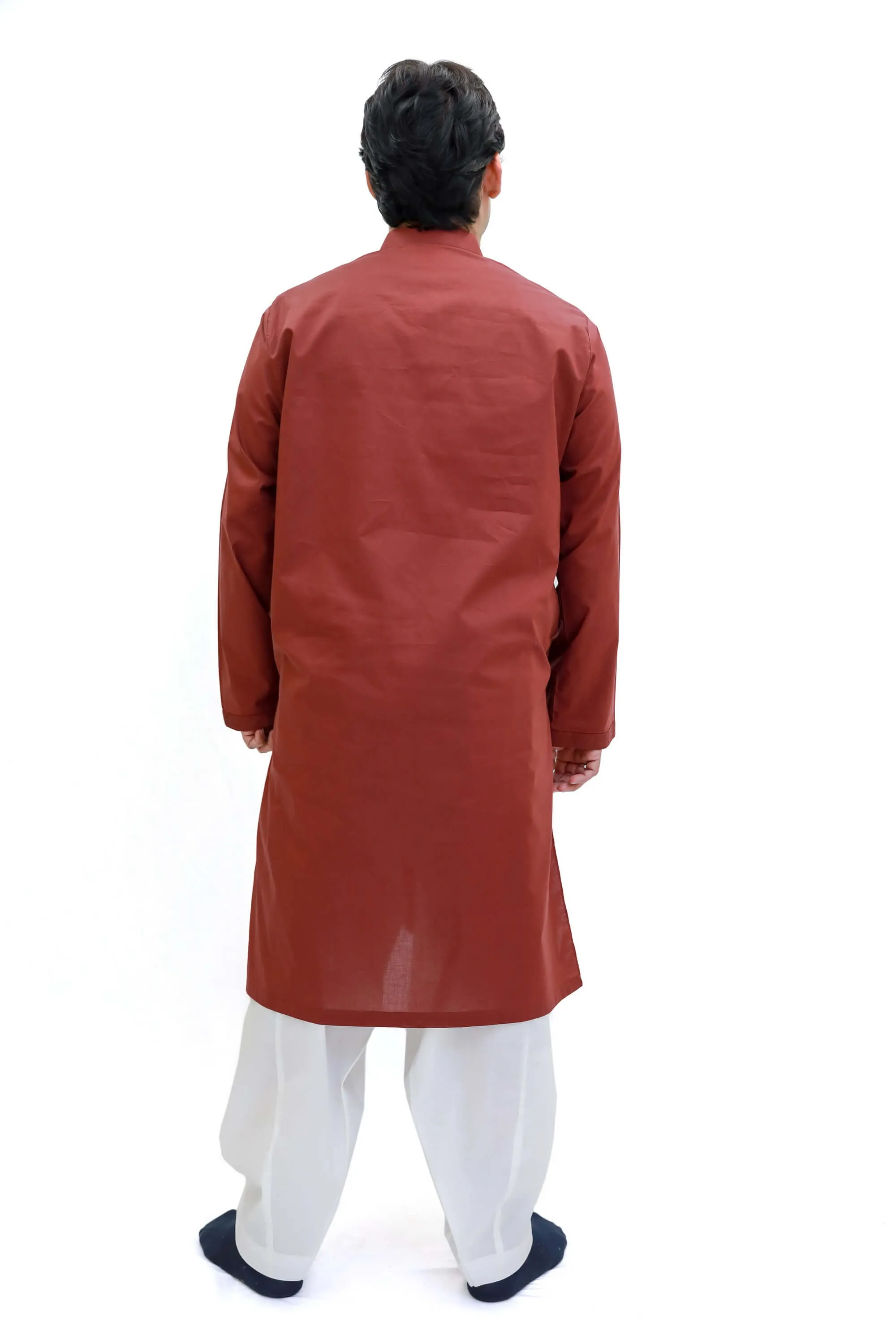 Maroon Cotton Embossed Shirt