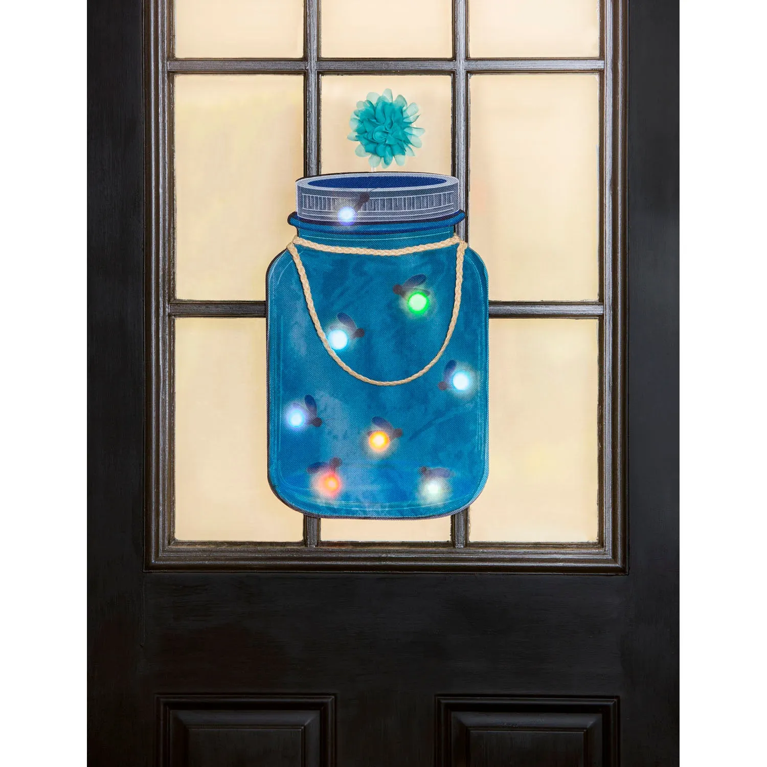 Mason Jar and Fireflies LED Window Décor,2ddw2253
