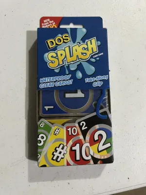 Mattel Games UNO Dos Splash Card Game, Multicolor Waterproof
