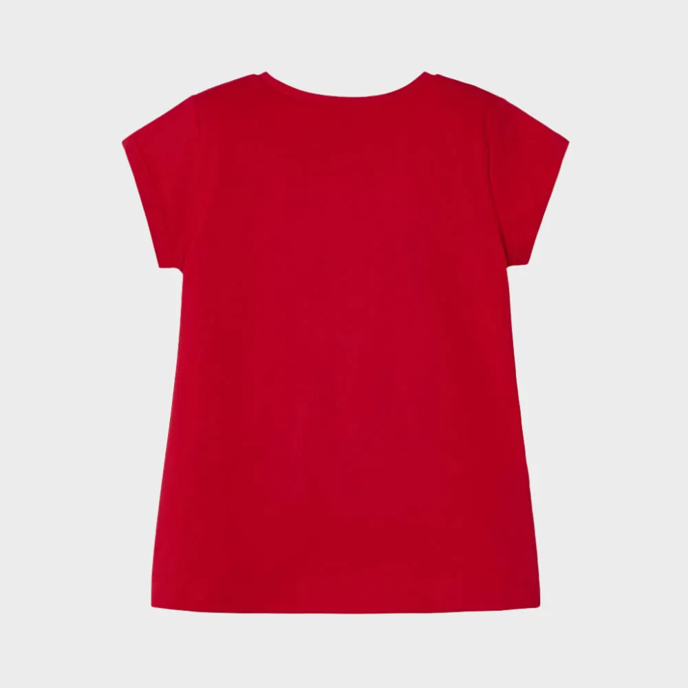 Mayoral Girls Cherry T-Shirt - Rojo