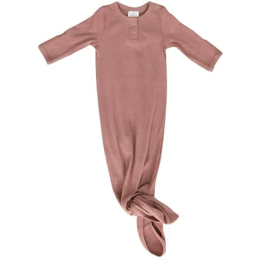 Mebie Baby Ribbed Knotted Gown