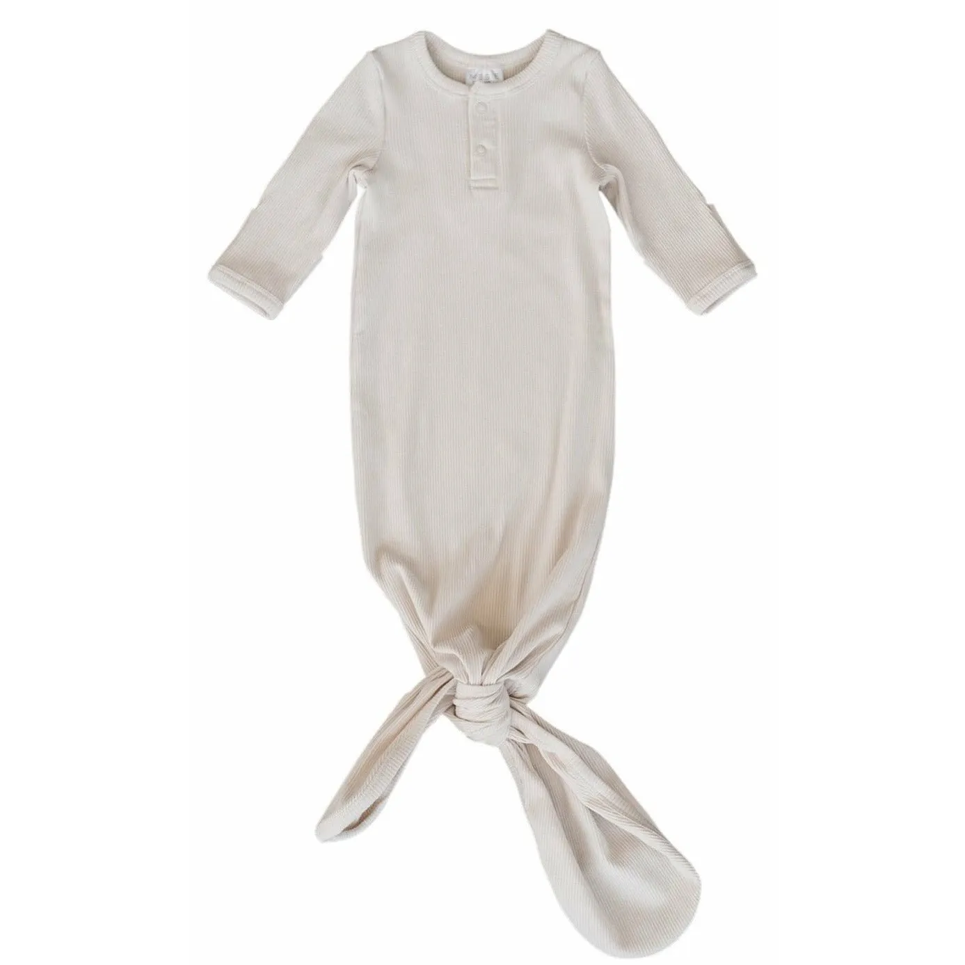 Mebie Baby Ribbed Knotted Gown