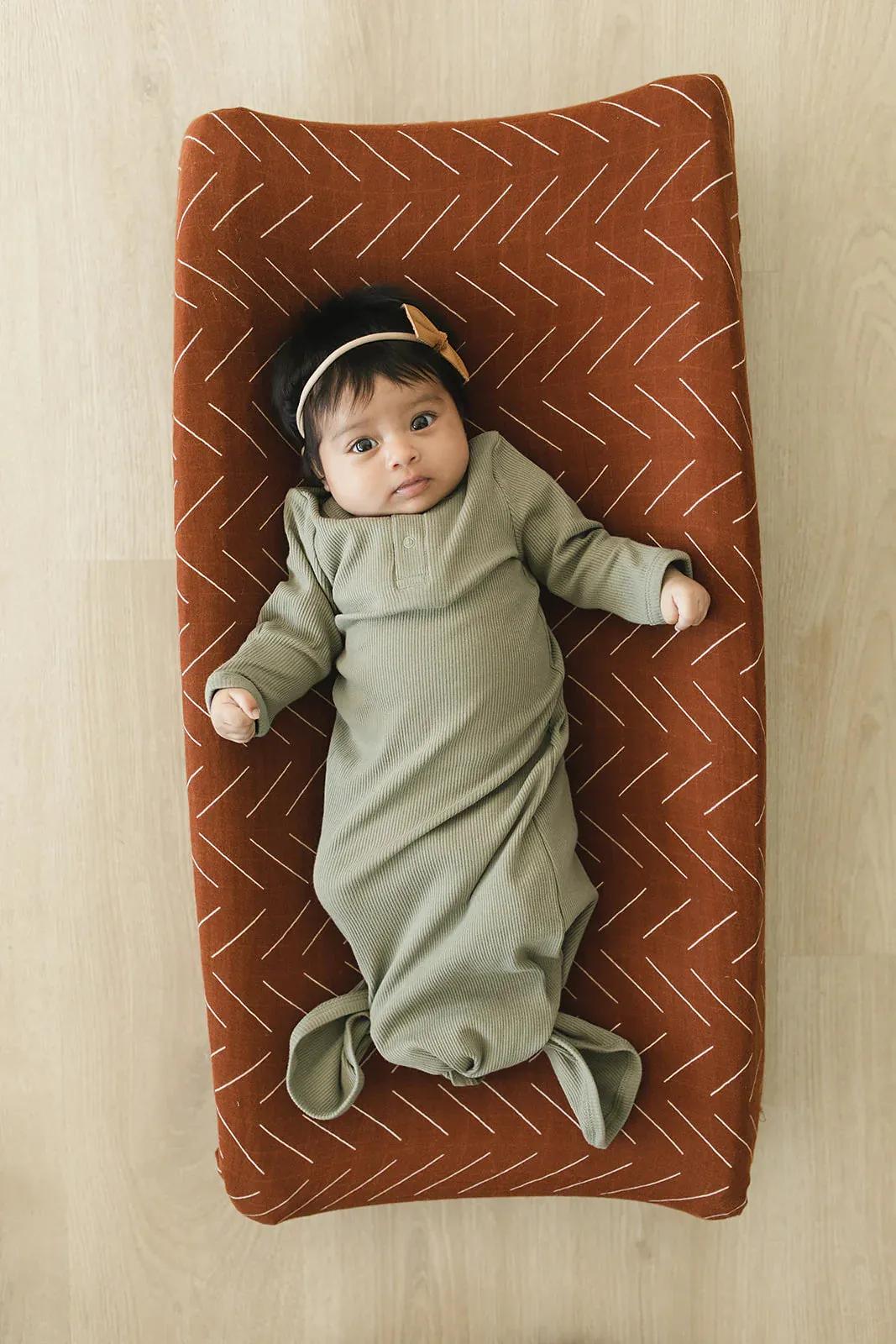 Mebie Baby Ribbed Knotted Gown