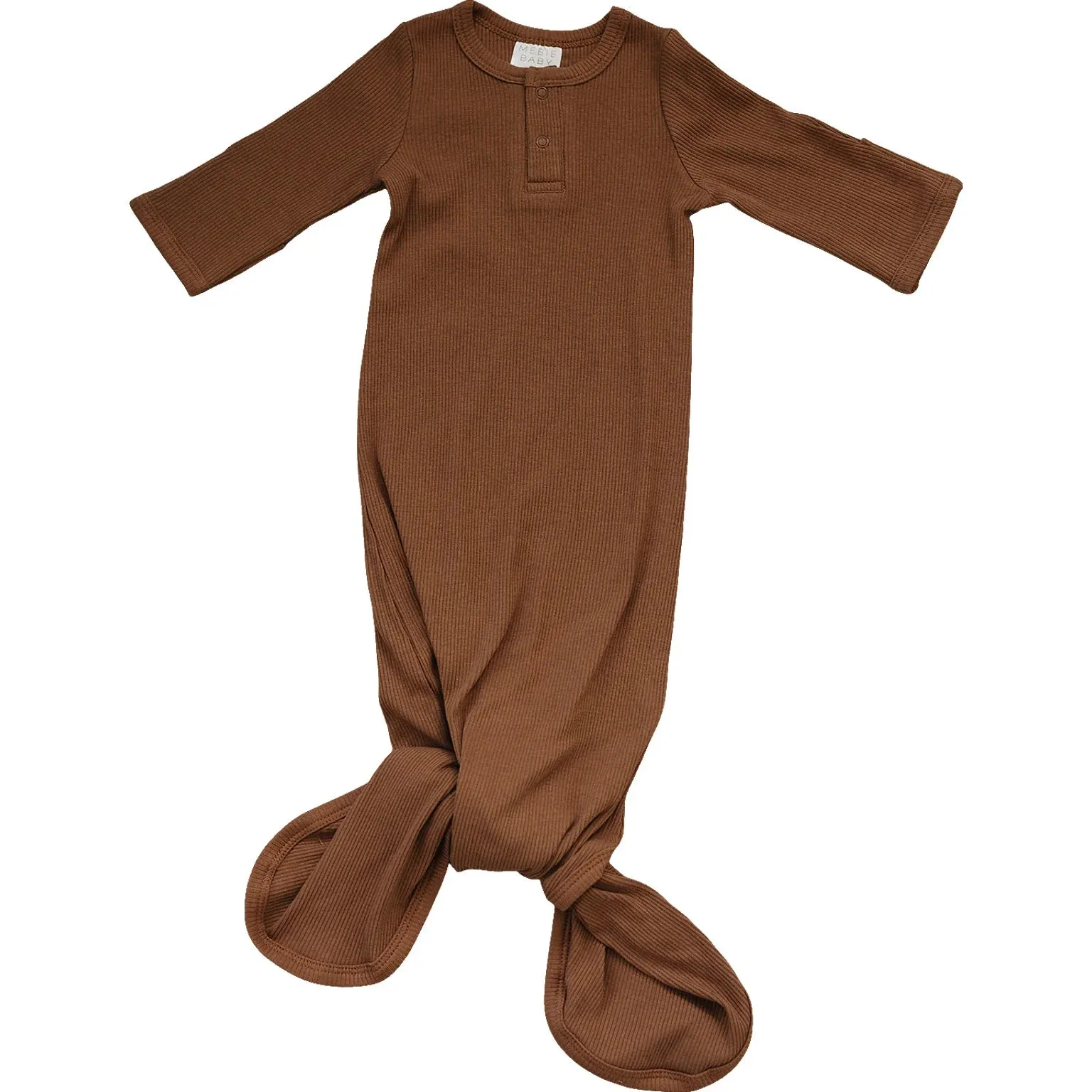 Mebie Baby Ribbed Knotted Gown