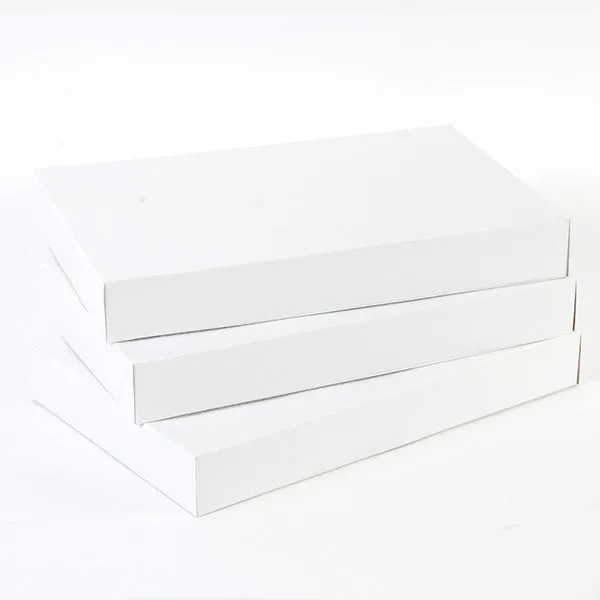 Medium Embossed White Boxes, 3Pk