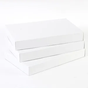 Medium Embossed White Boxes, 3Pk