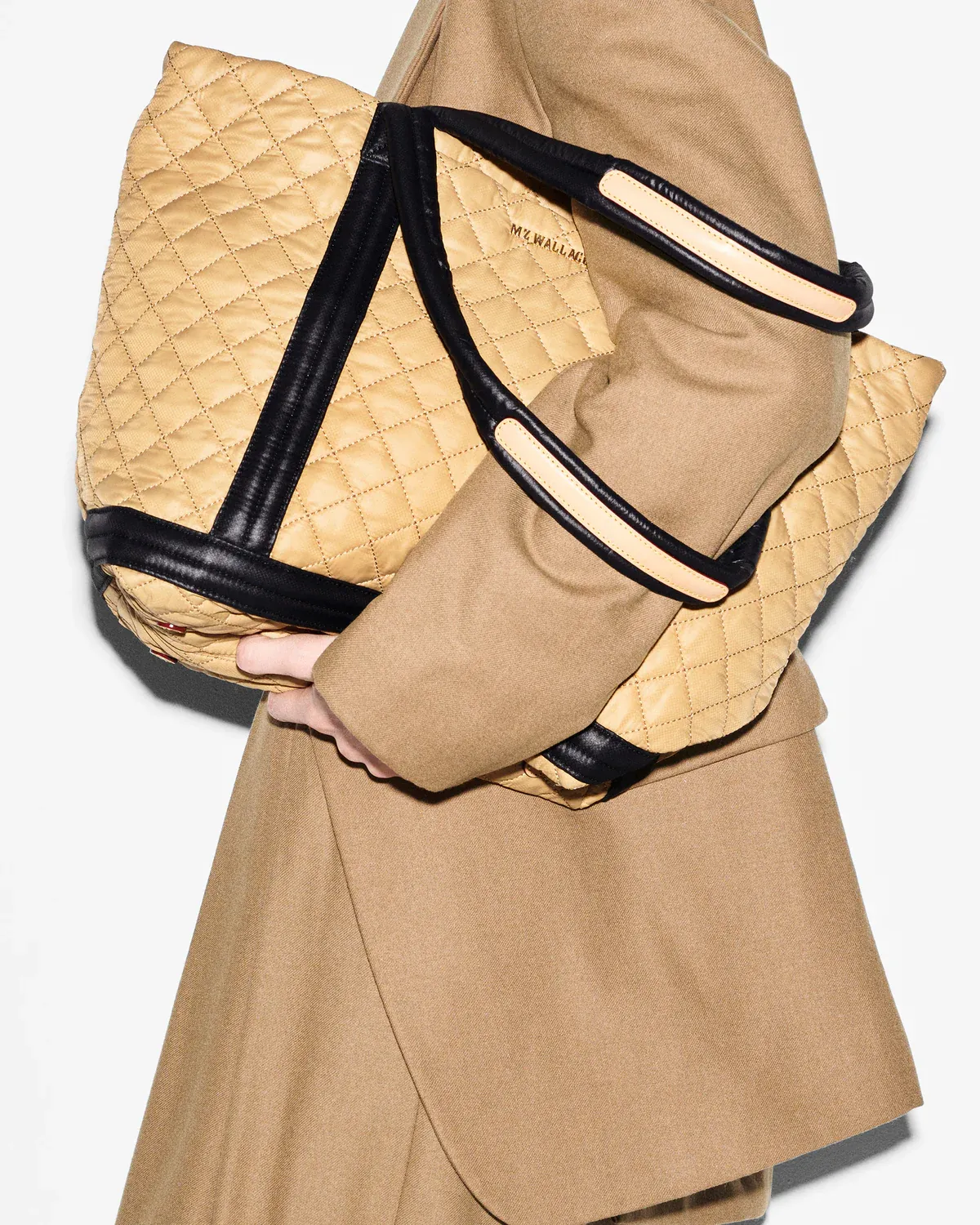 Medium Empire Tote | Camel Black