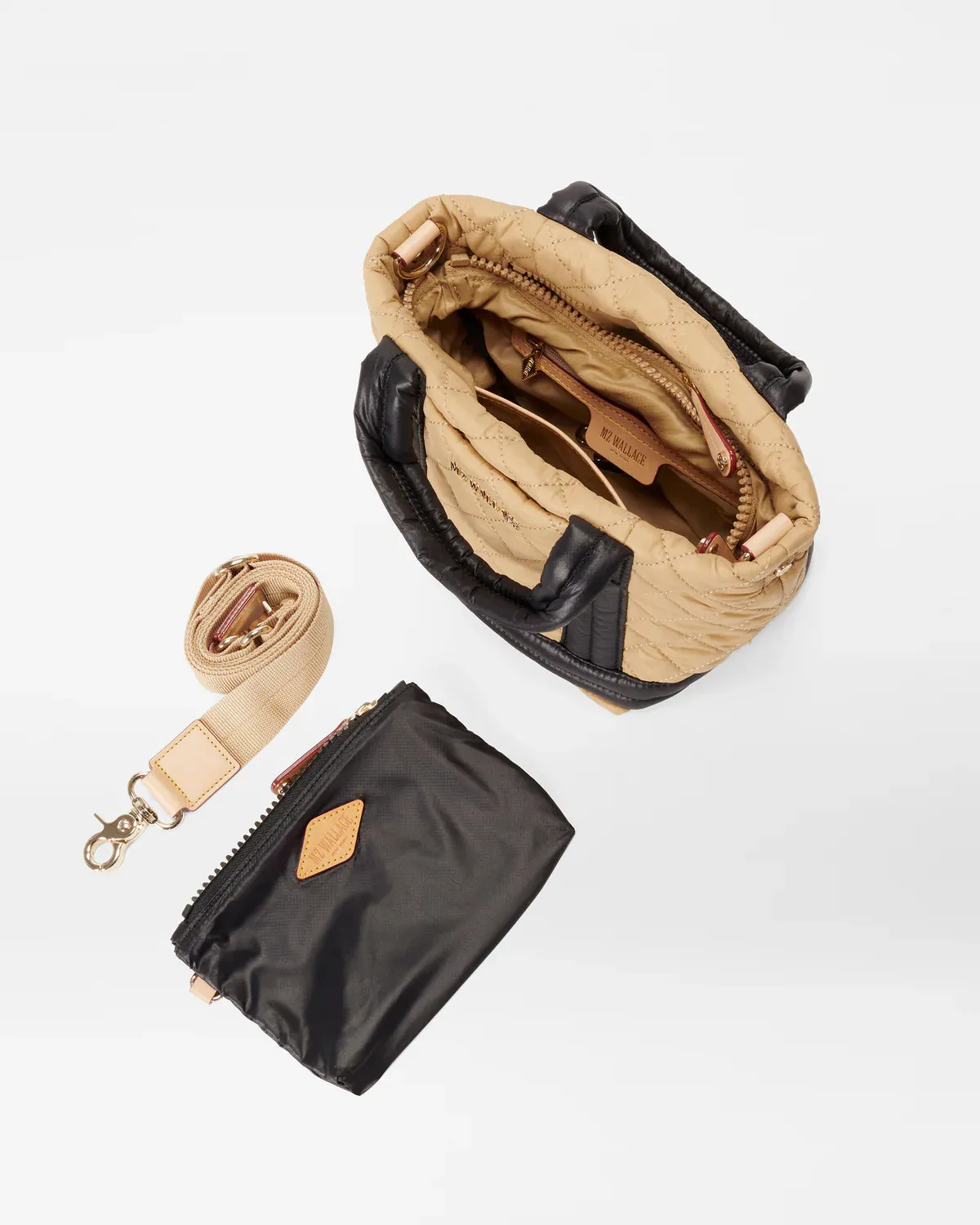 Mini Empire Tote | Camel Black