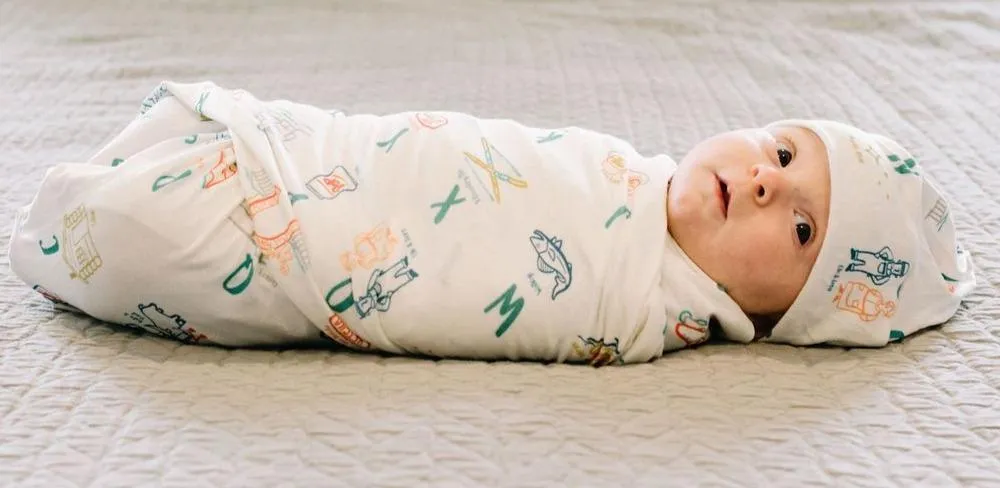 Minnesota Alphabet Swaddle Blanket