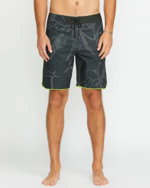 Mister Fib Scallop Stoney 19" Boardshort - STEALTH