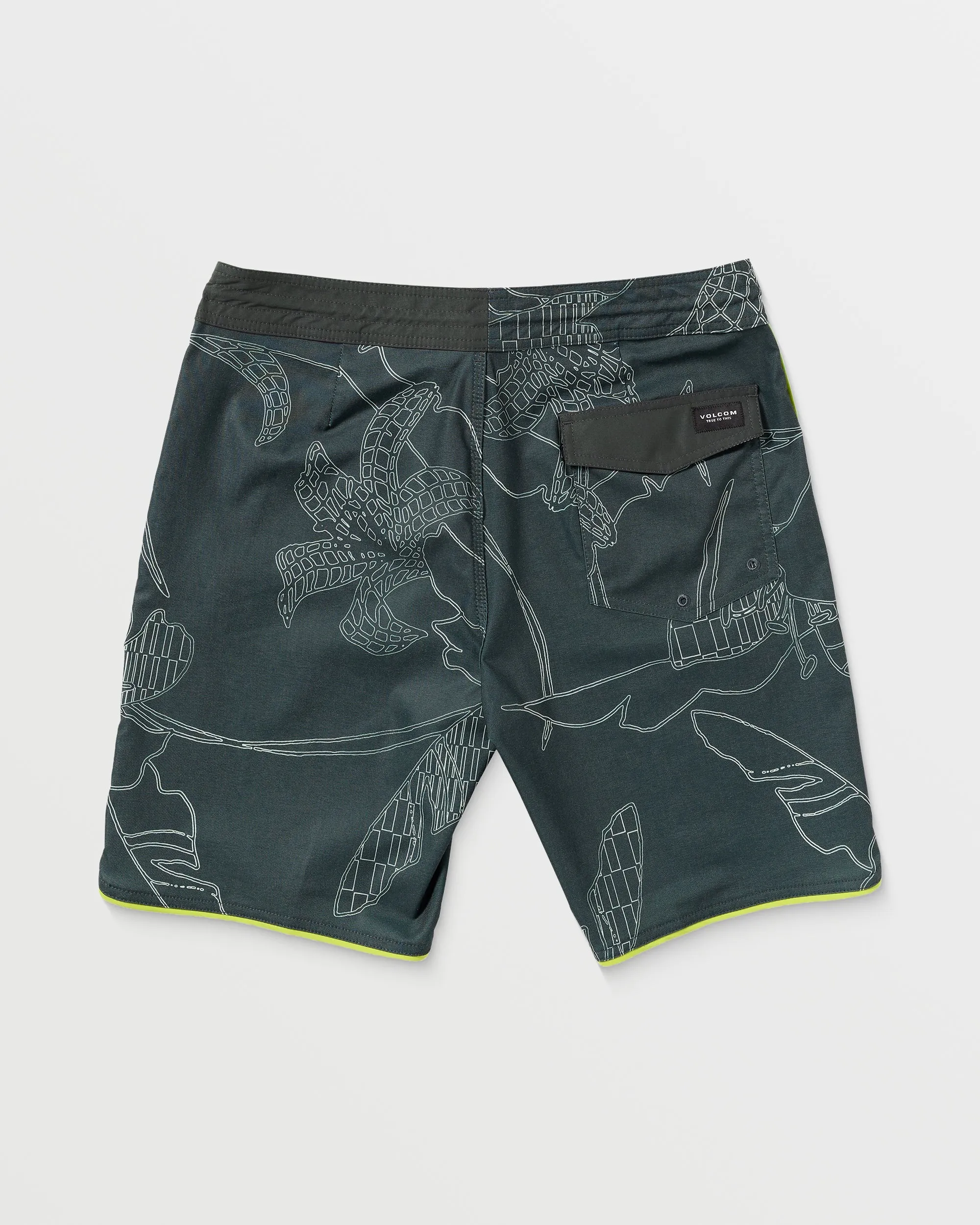 Mister Fib Scallop Stoney 19" Boardshort - STEALTH