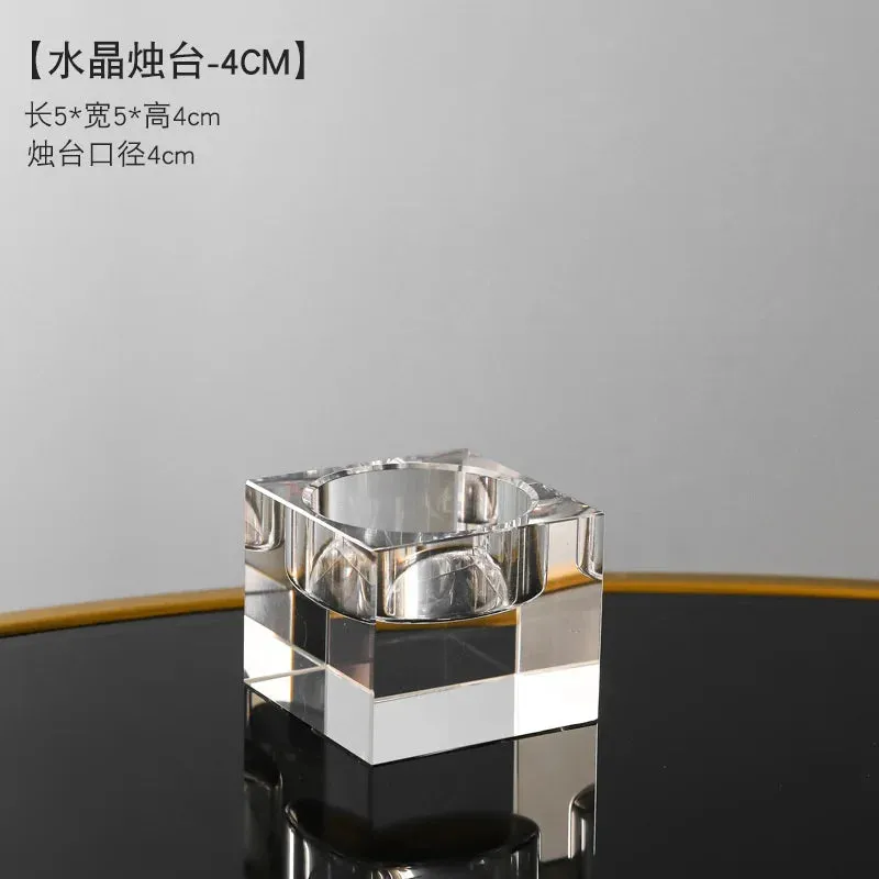 Modern Crystal Glass Candle Holders - Romantic Decor