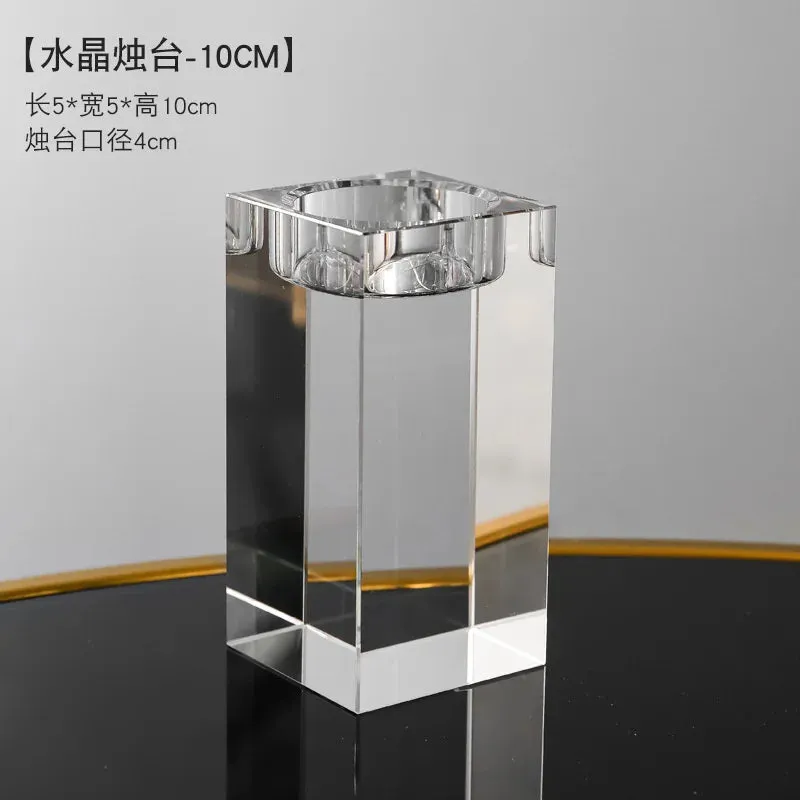 Modern Crystal Glass Candle Holders - Romantic Decor