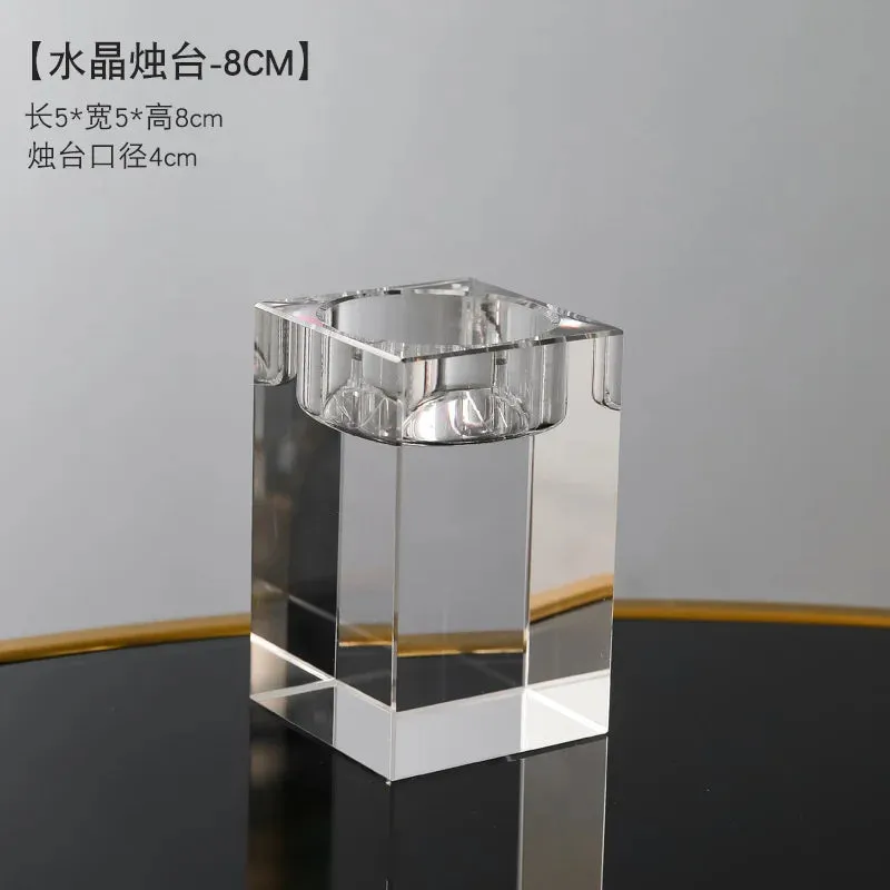 Modern Crystal Glass Candle Holders - Romantic Decor