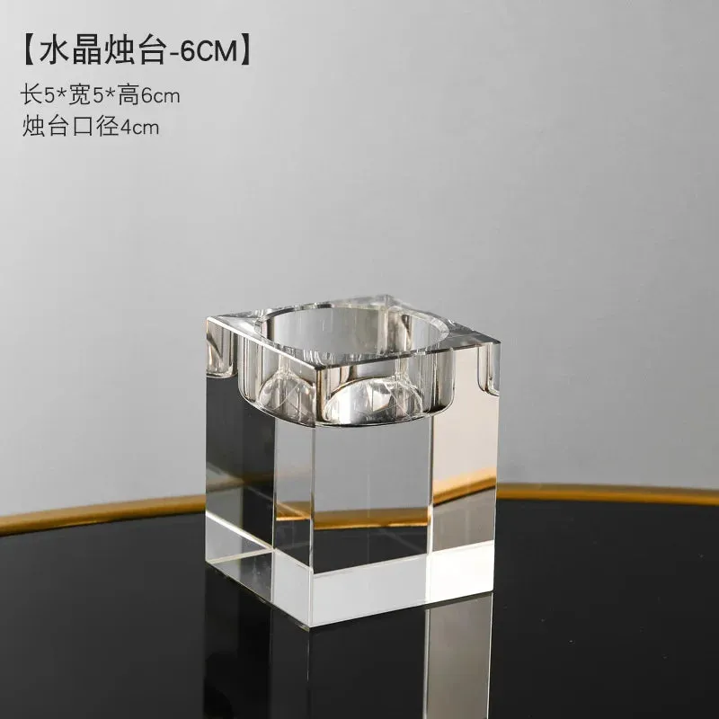 Modern Crystal Glass Candle Holders - Romantic Decor