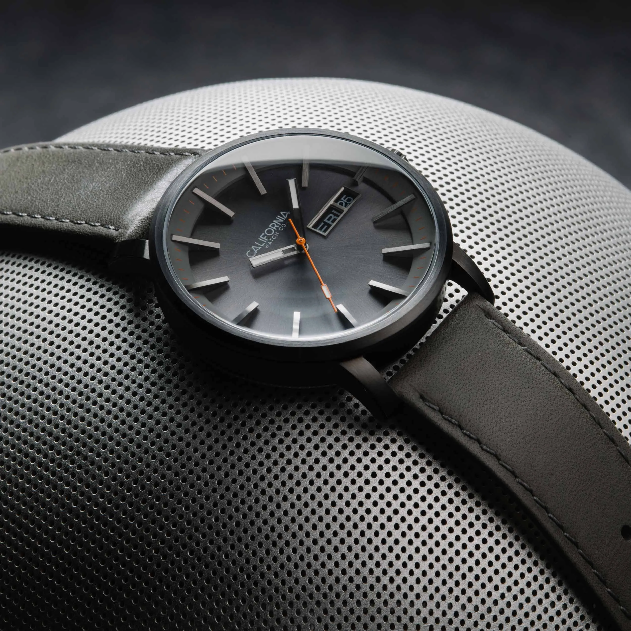 Mojave Leather Gunmetal Orange