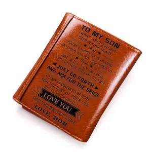 Mom to Son Gifts, Trifold Wallets for Son