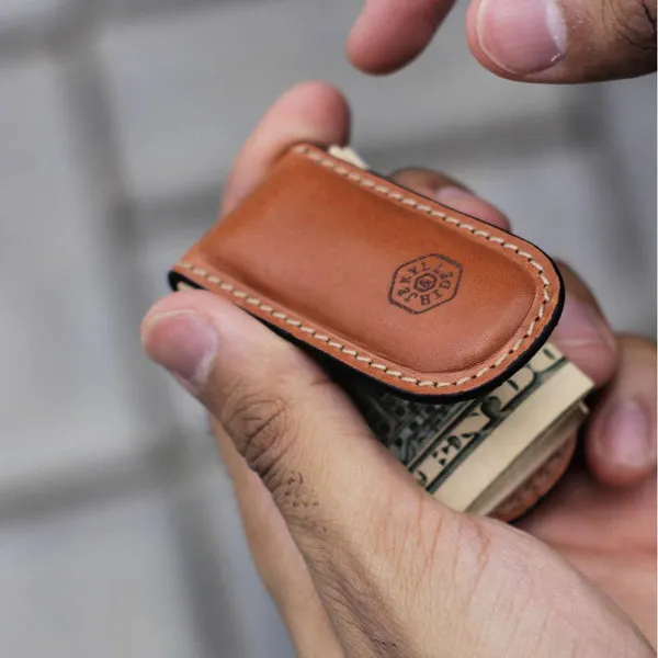 MONEY CLIP, TAN