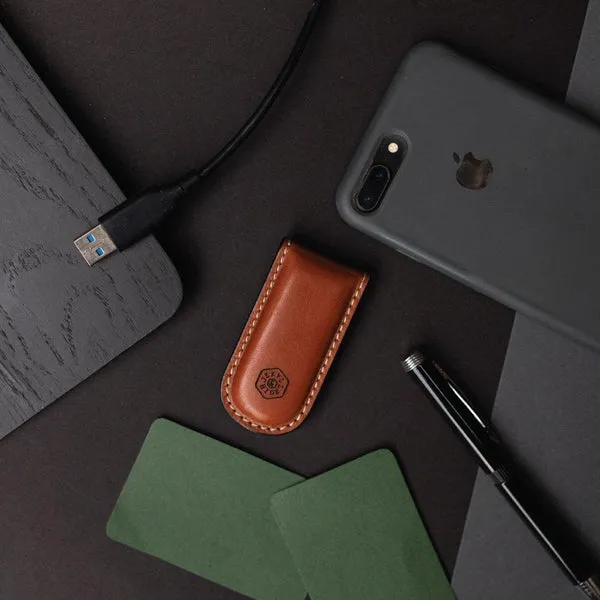 MONEY CLIP, TAN