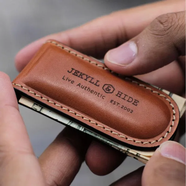MONEY CLIP, TAN