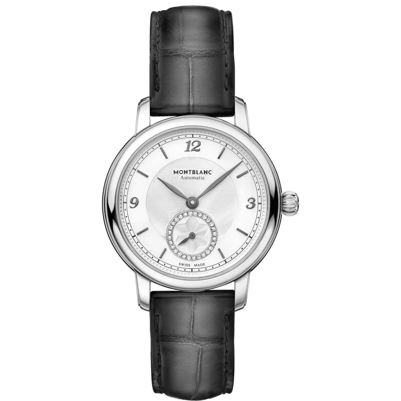 Montblanc Star Legacy Small Second 32mm Silver Diamonds Automatic Steel 118536