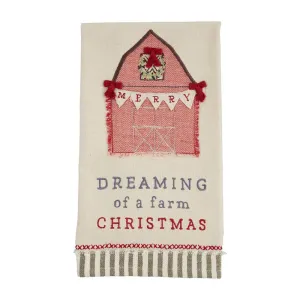 Mud Pie Farm Applique Tea Towel