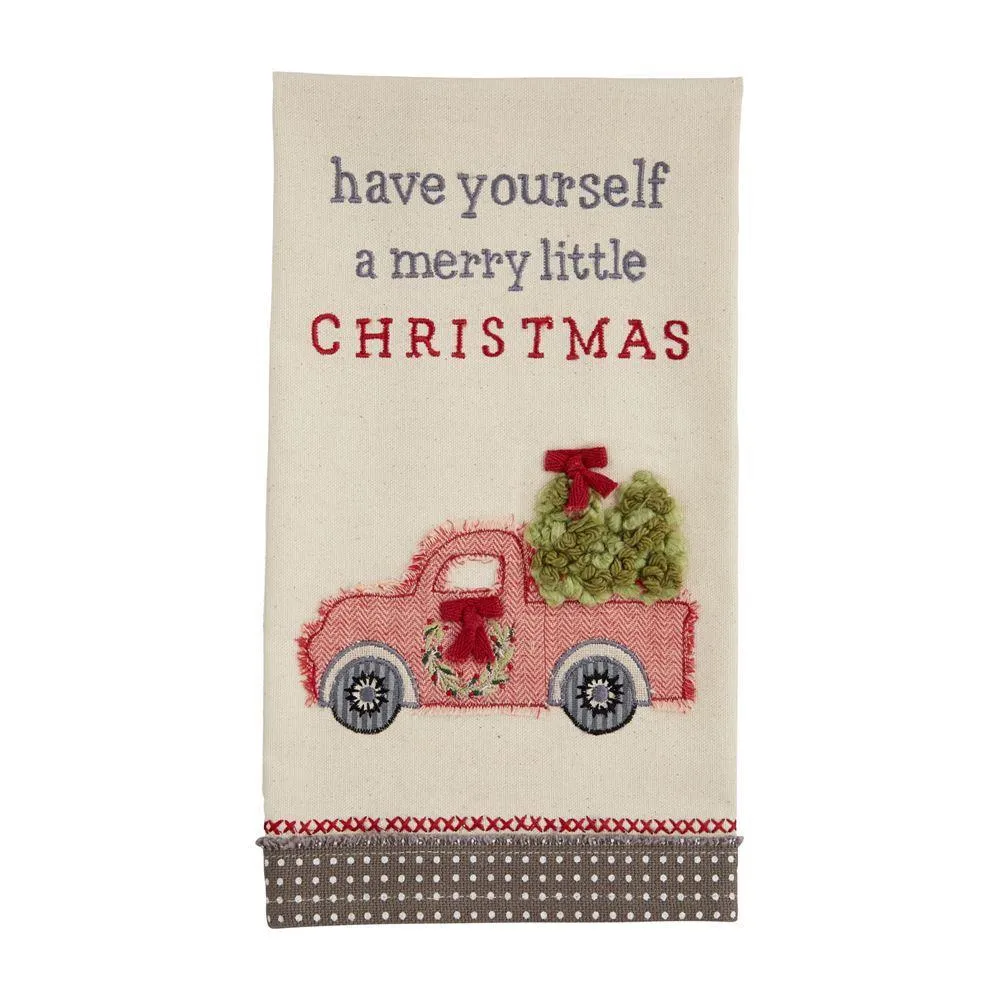 Mud Pie Farm Applique Tea Towel