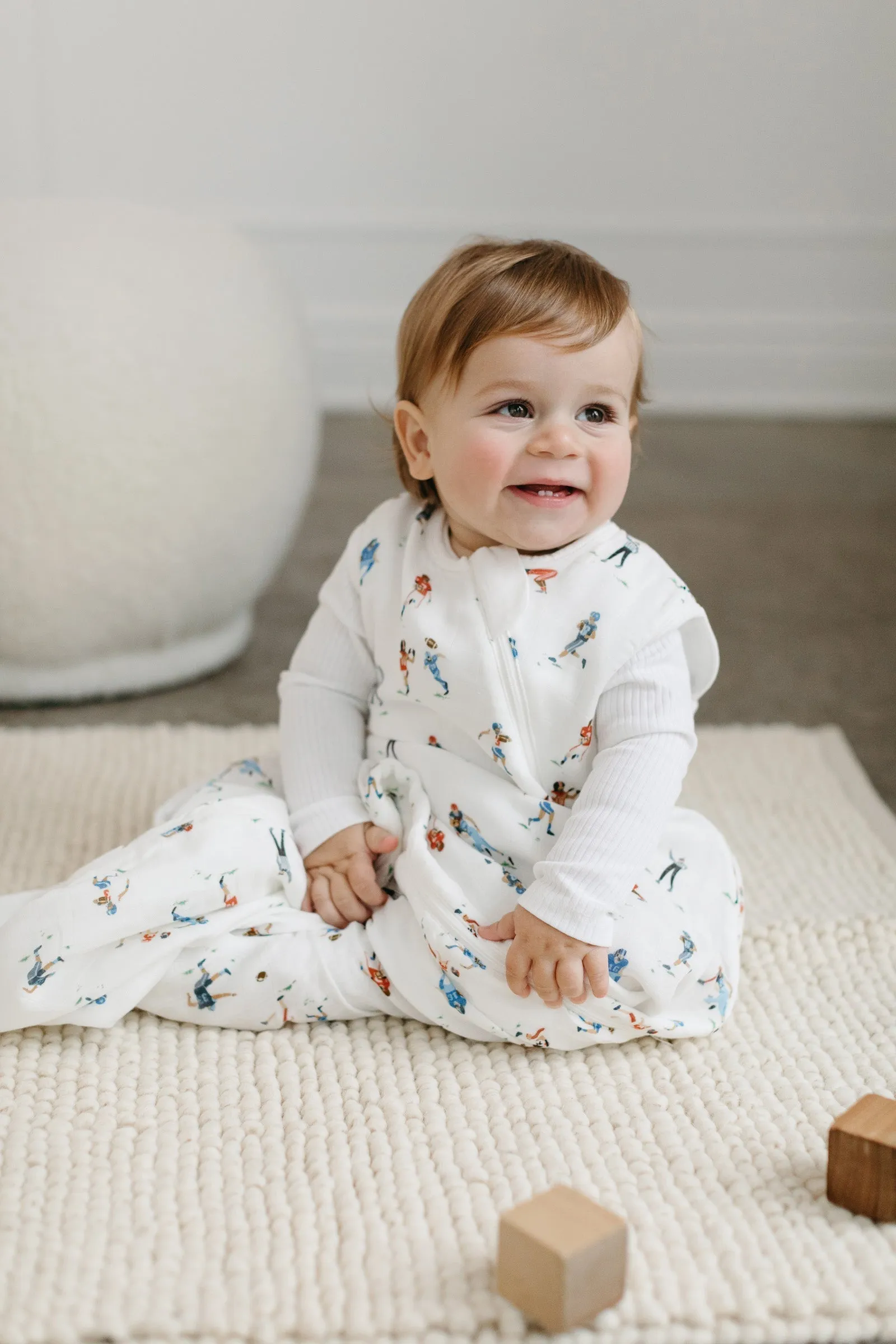 Muslin Lightweight Sleep Bag 0.5 TOG - Football
