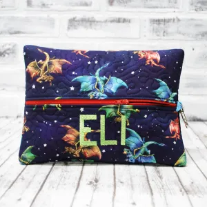 Mystic Dragons Personalized Quilted Pouch