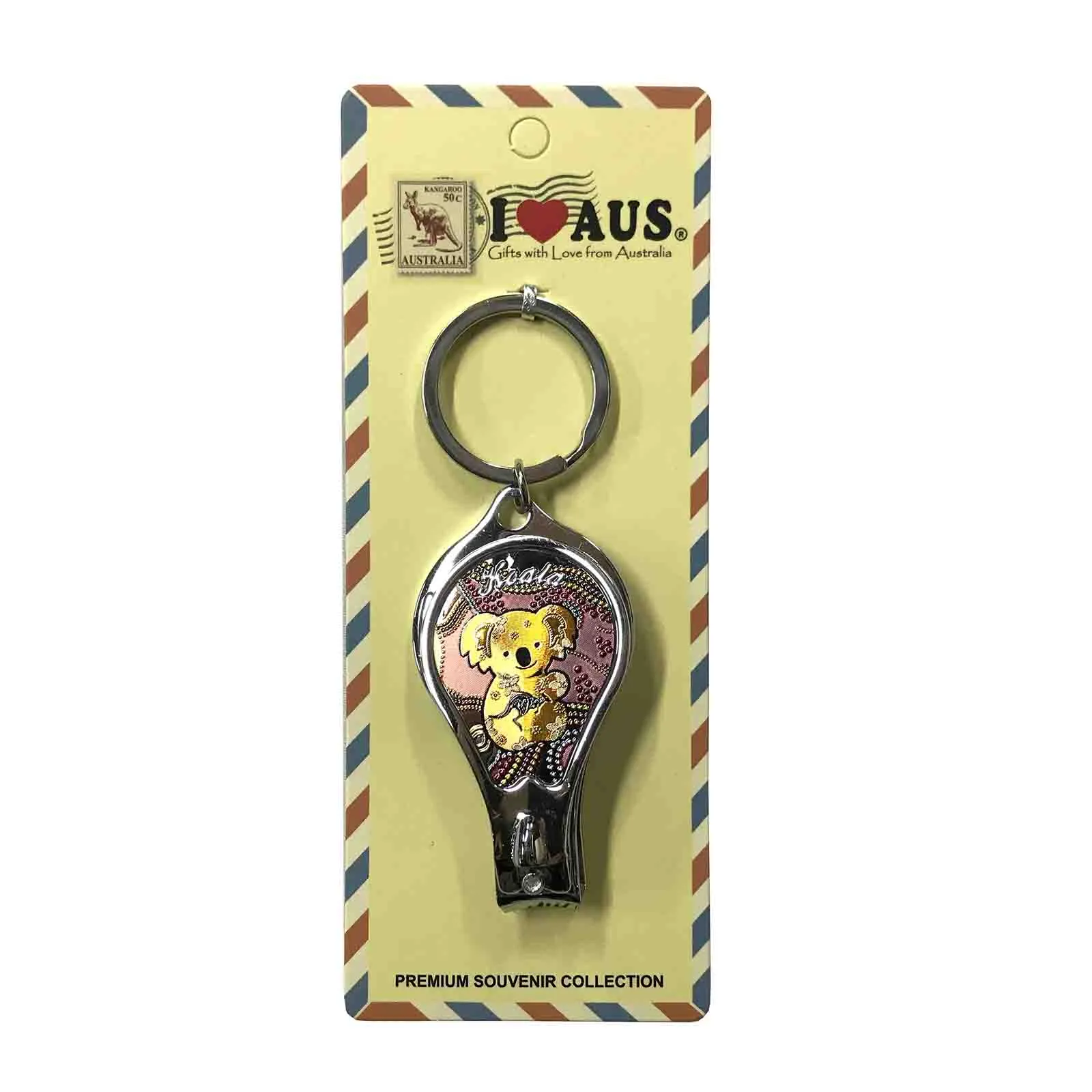Nail Clipper Aboriginal Koala Yellow