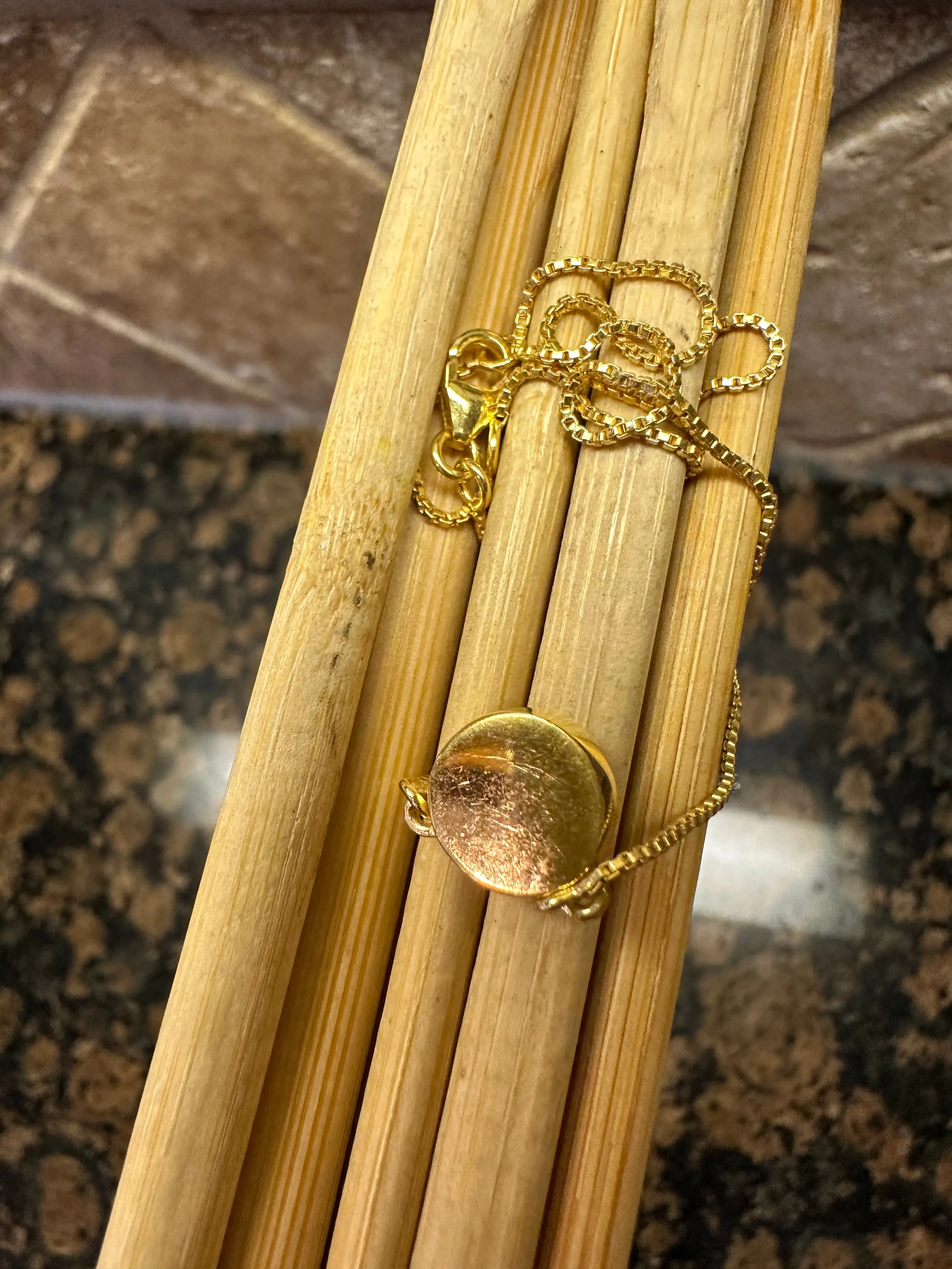 Natural Pearl Window Druzy 14k Vermeil Gold Cluster Necklace 18"