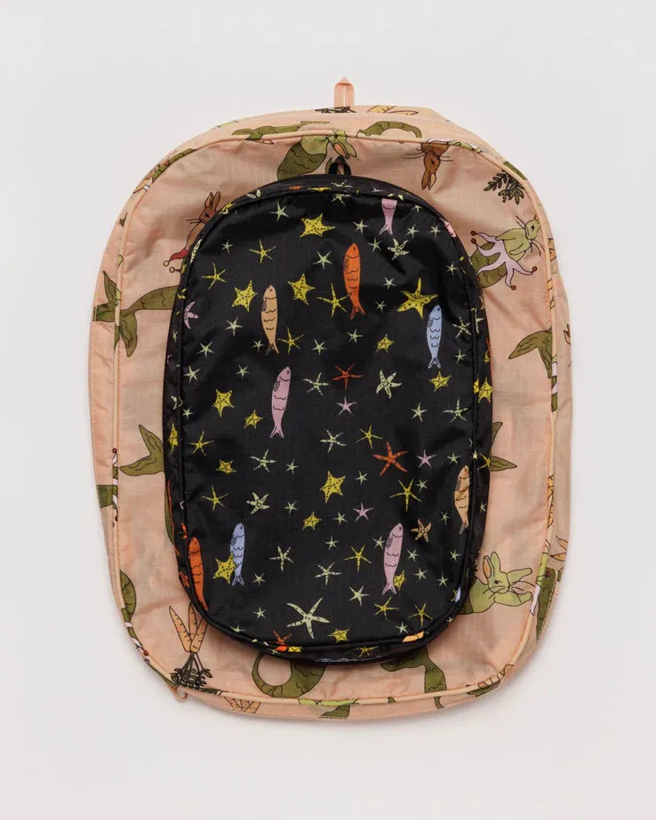 NEW Baggu Packing Cube Set - Sea Animal Design - Retails for $48!