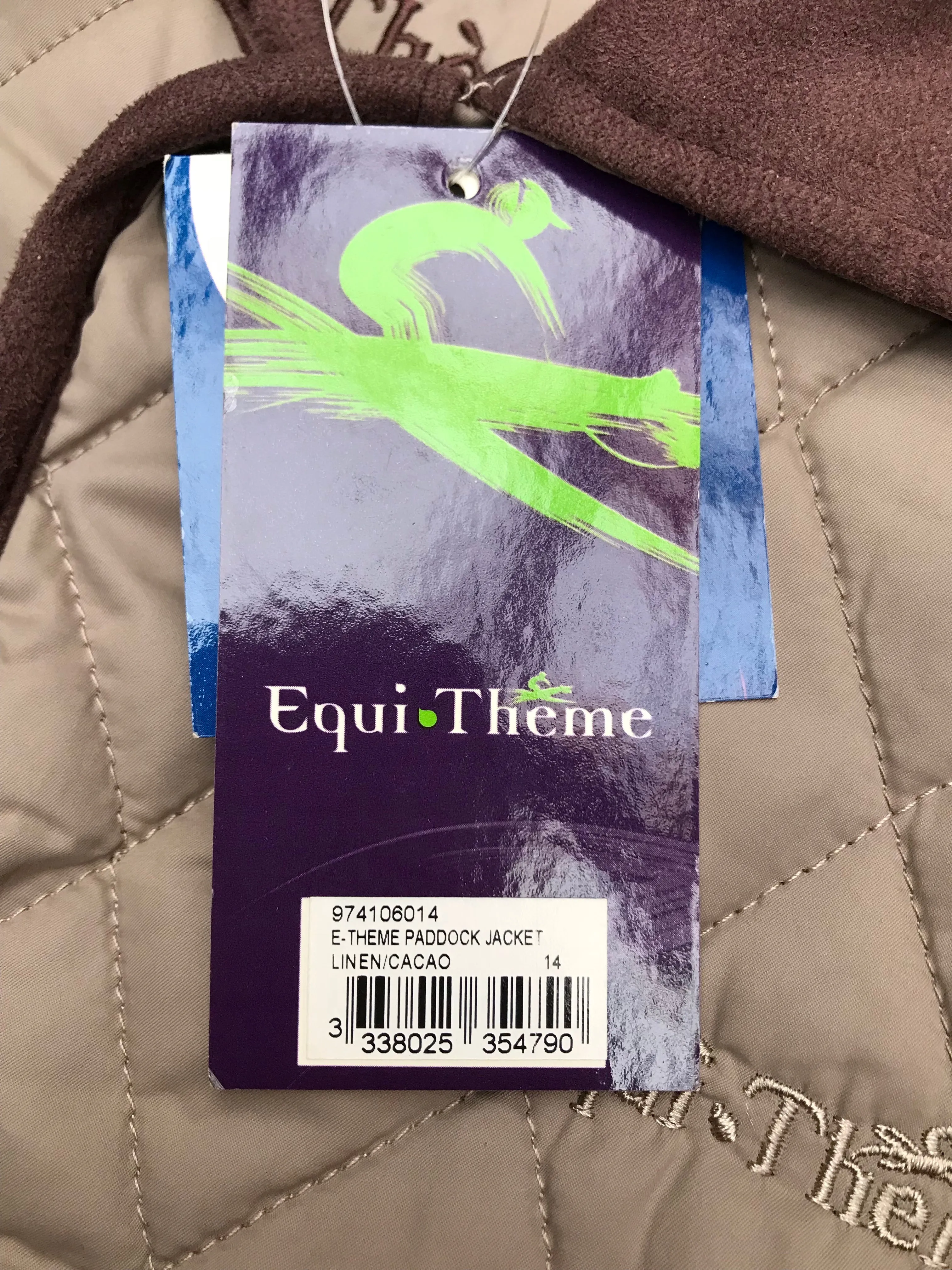 new equitheme quilted coat beige size 14 FREE POSTAGE